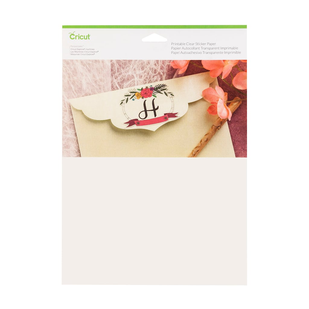 Buy the Cricut® Printable Clear Sticker Paper. 8.5"" x 11"" at Michaels